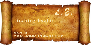 Lisching Evelin névjegykártya